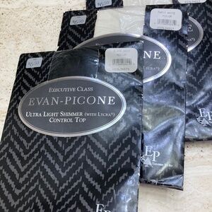 Evan-Picone Lot of 3 Vintage Ultra Light Shimmer Control Top Pantyhose